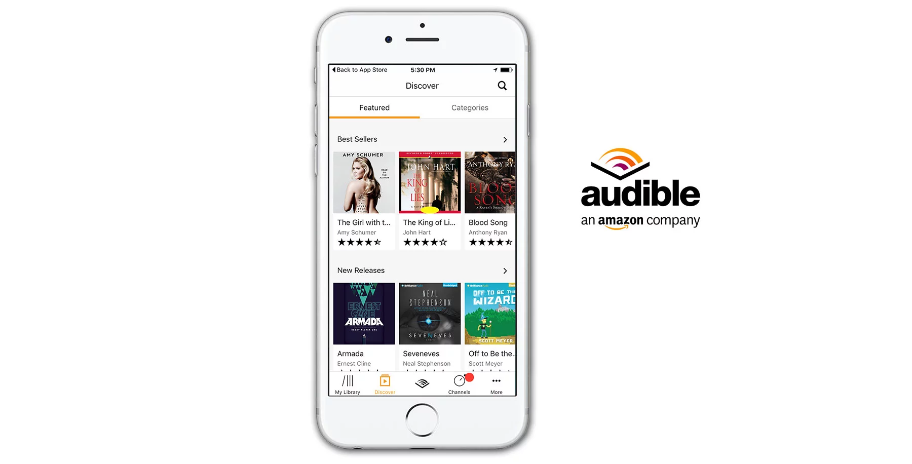 Audible, an Amazon-owned app for audiobooks