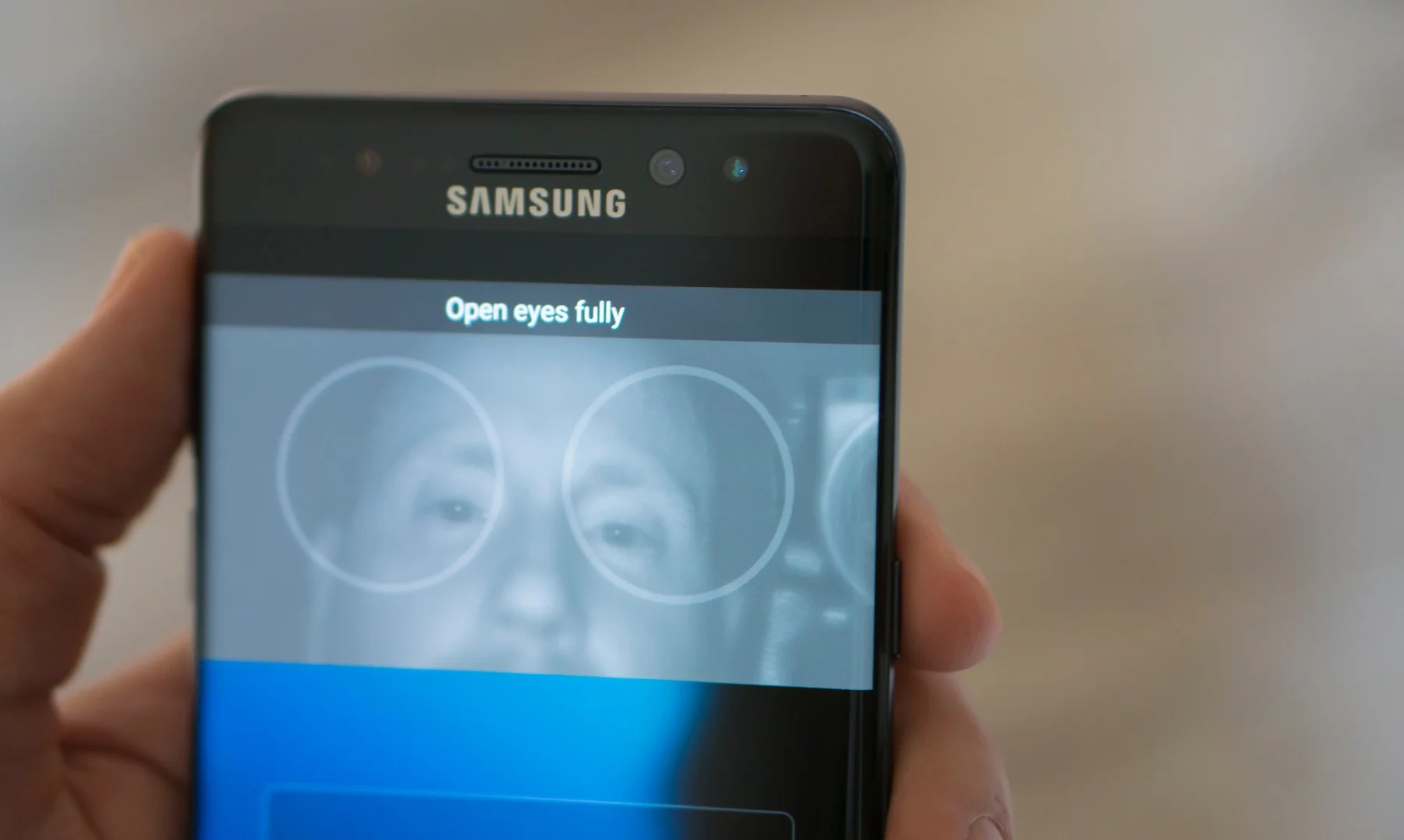 The somewhat tedious process of swiping the screen to start the iris scan, holding the phone just right to line up your eyes and waiting for it to register (why not just press your finger on the home button?)