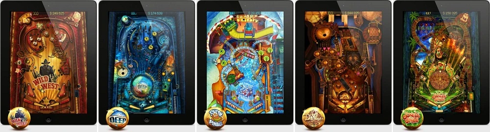 There are five tables available to play, each based on a different theme