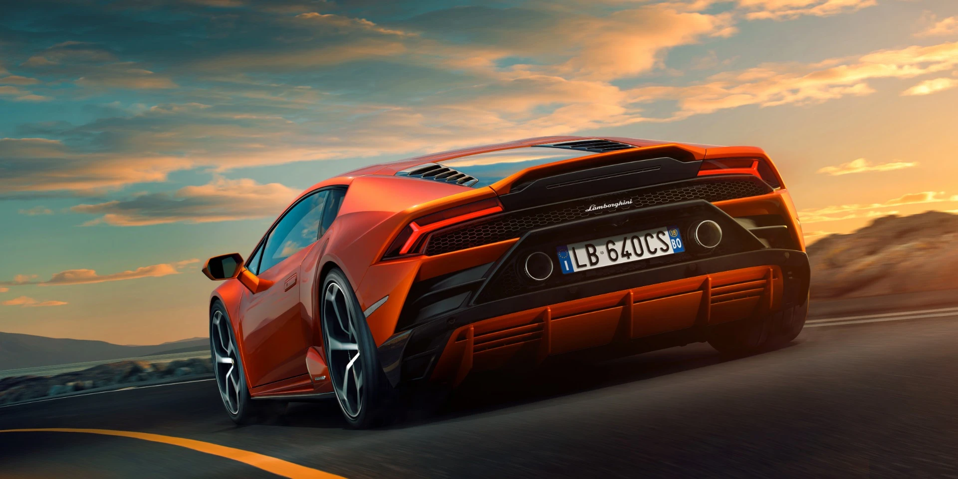 At the rear of the Huracan Evo, things are much akin to the racing version of the car