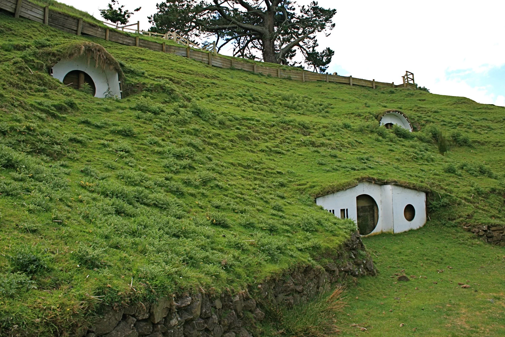 Hobbiton in New Zealand is the location of the Hobbit houses built for the Lord of the Rings movies. They aren’t exactly functional houses, with most just acting as facades but they certainly inspired a new generation of underground designers. Today they have been repurposed into sheep abodes (Credit: tara hunt / Flickr CC BY-SA 2.0)