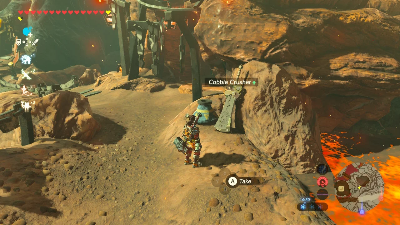 Find a Cobble Crusher nearby in Goron City