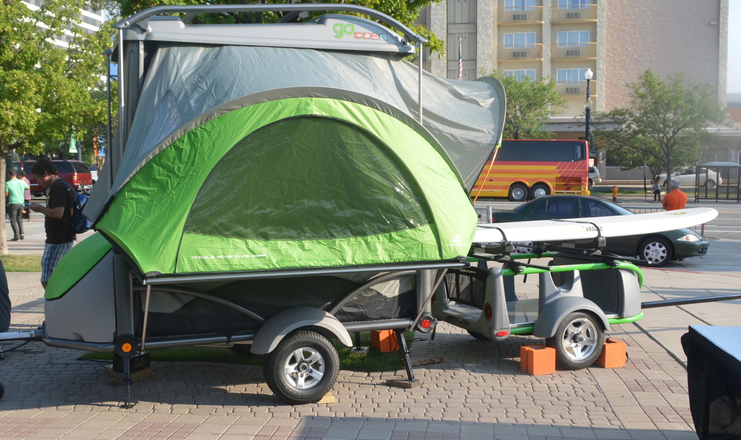 The GO-Easy set up behind the original GO trailer