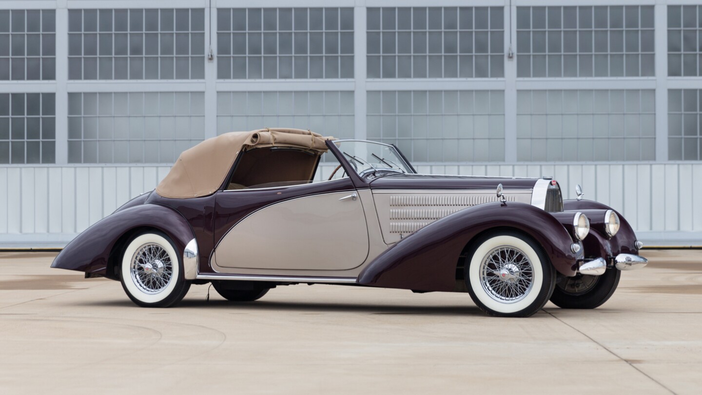 $1,512,500 | 1939 Bugatti Type 57C CabrioletEstimate: $1,500,000 to $2,000,000Official Auction Description: Gooding & CoLot 143