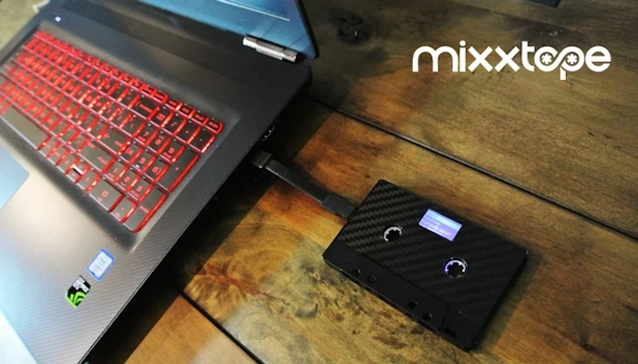 The Mixxtape can be loaded with songs via USB, from a PC or Mac