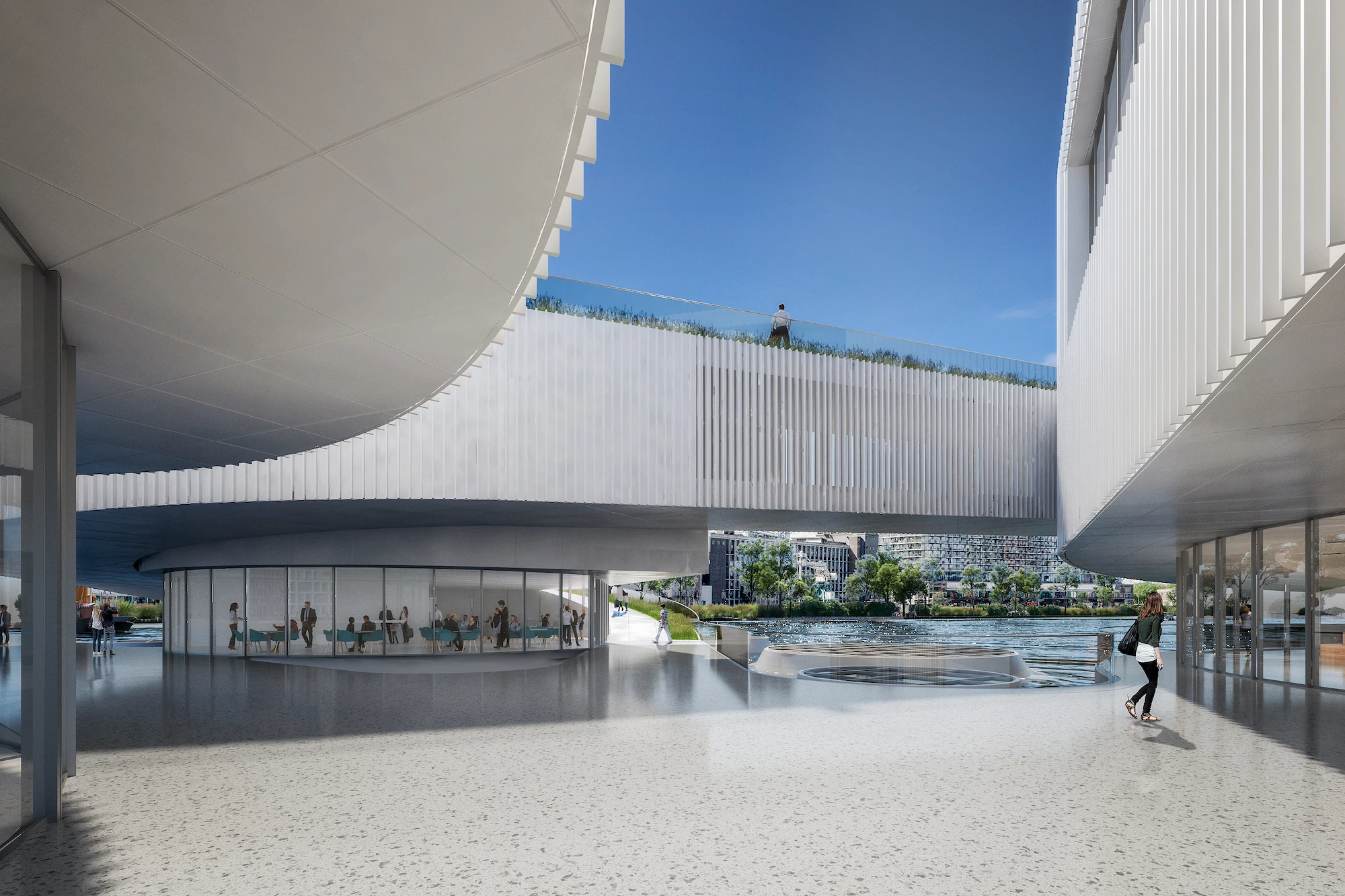 Maritime Center Rotterdam will integrate into a larger system of public pathways running through the area