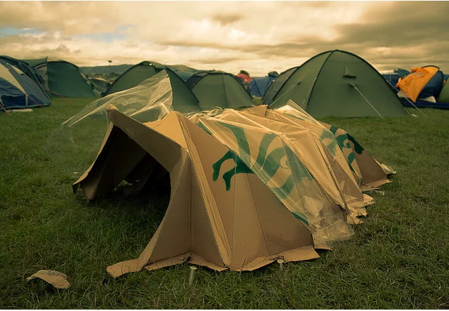Vanessa trialled the concertina-style tent at UK festival, T In The Park (Credit: Ross Cairns)