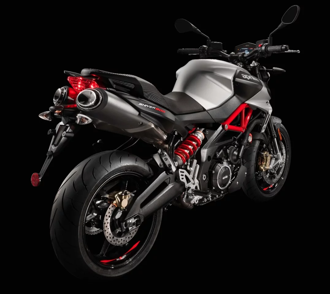 The upgraded trellis frame is one of the items that stands out on the new Aprilia Shiver