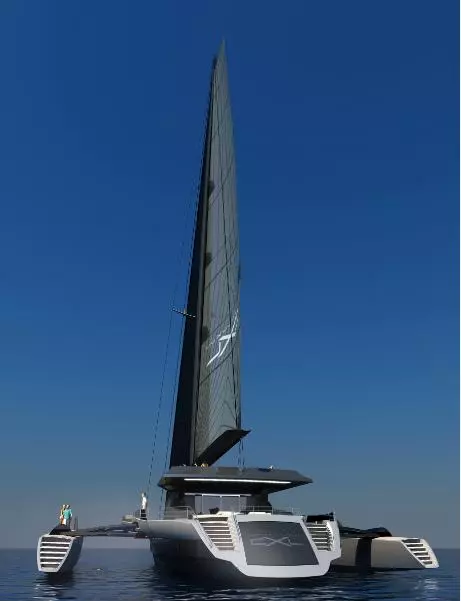 The key to the boat's design will be its folding hull beams