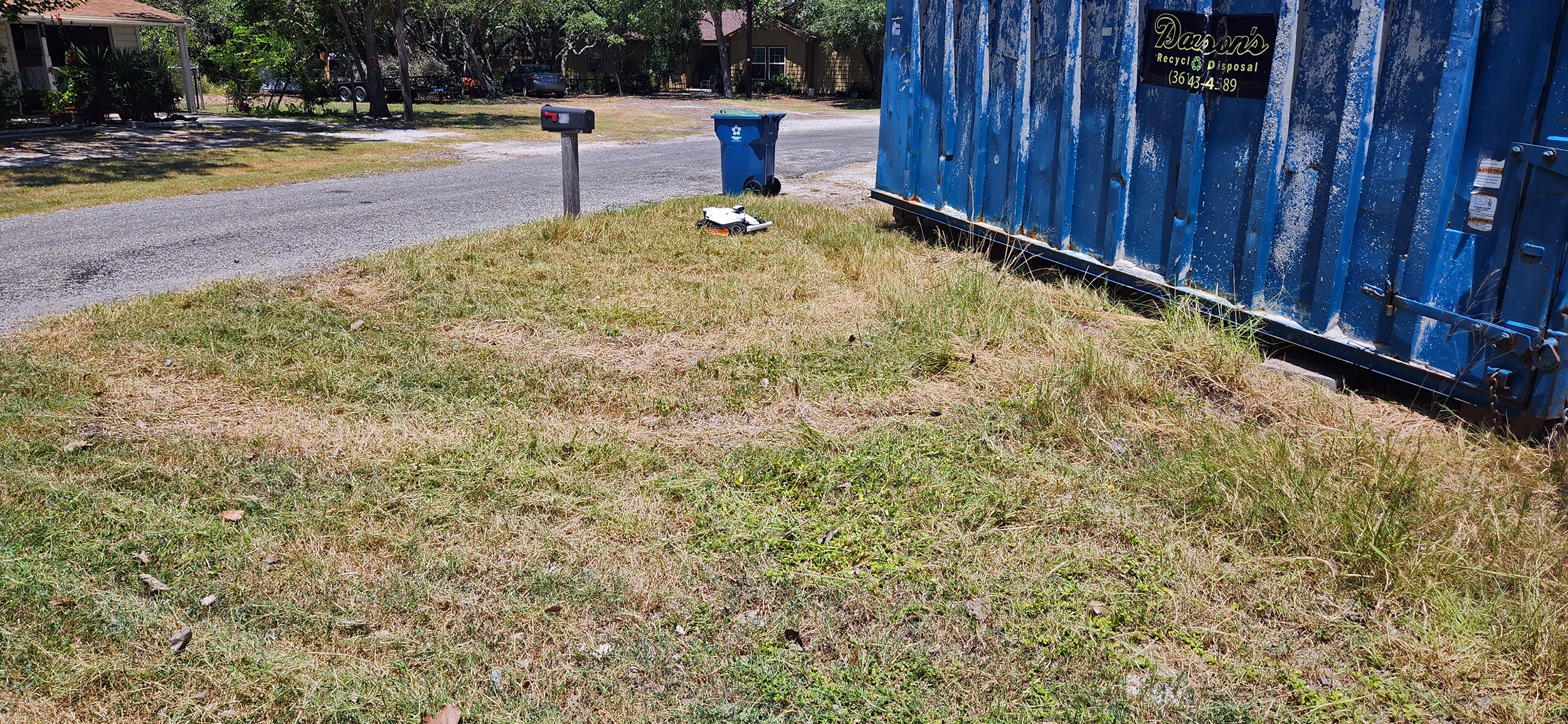 The property down the street was being bulldozed as it was vacant. I sent the Luba 2 AWD in to assist with cleanup
