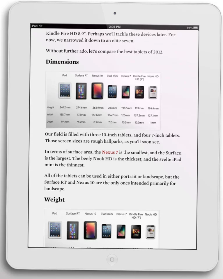 Readability (above) and Pocket let you view web articles in a clean view