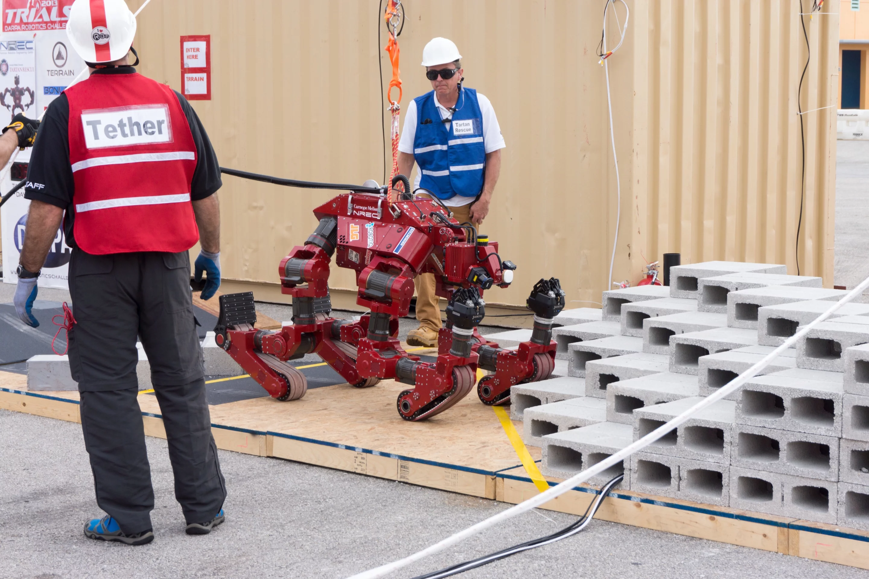 CHIMP approaching the terrain course