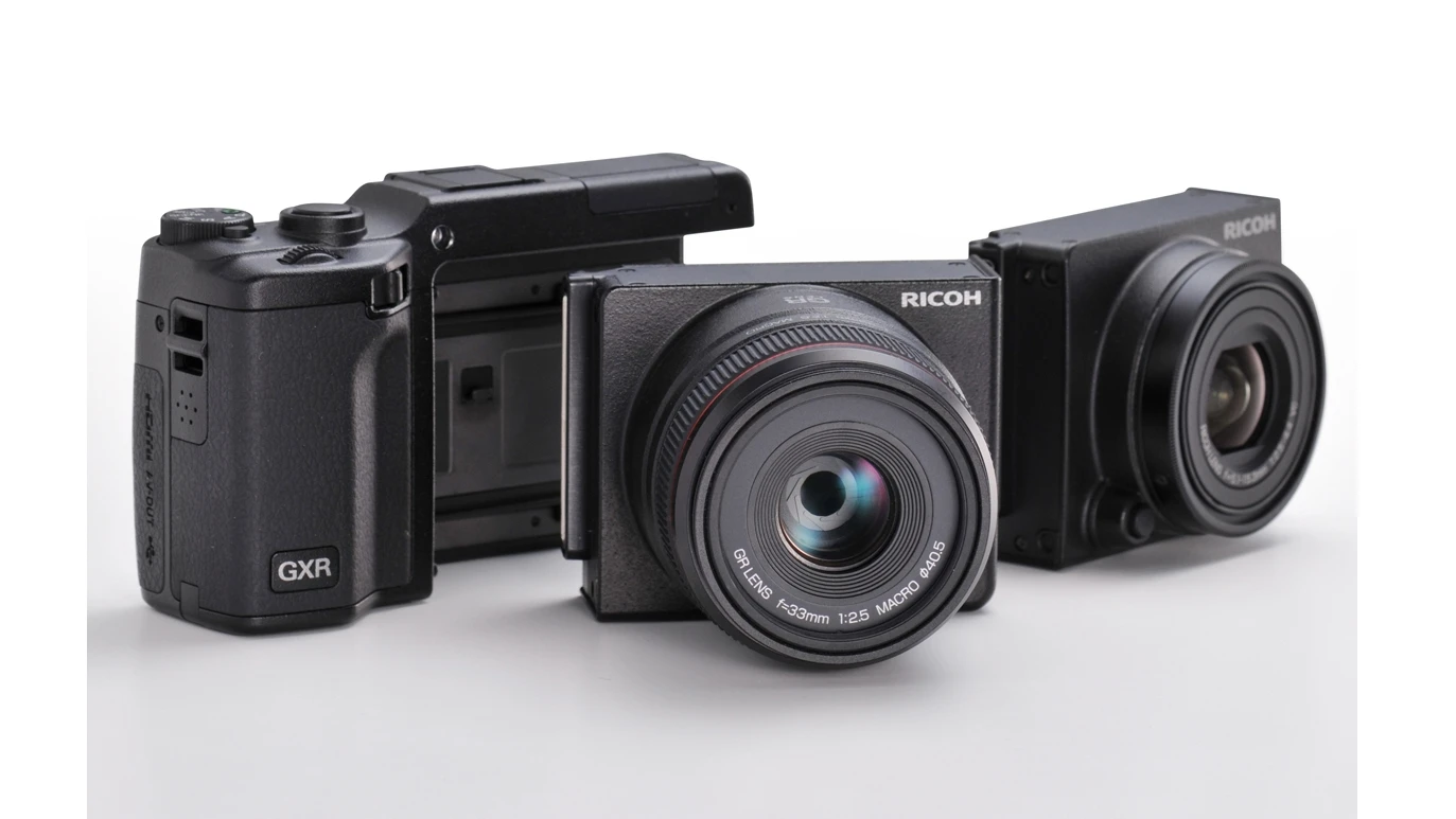 The Ricoh GXR platform shown with previously released A12 50mm and S10 lens modules