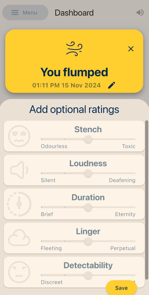 The attention to detail that Chart Your Fart hopes to capture from its tooting citizen-scientists
