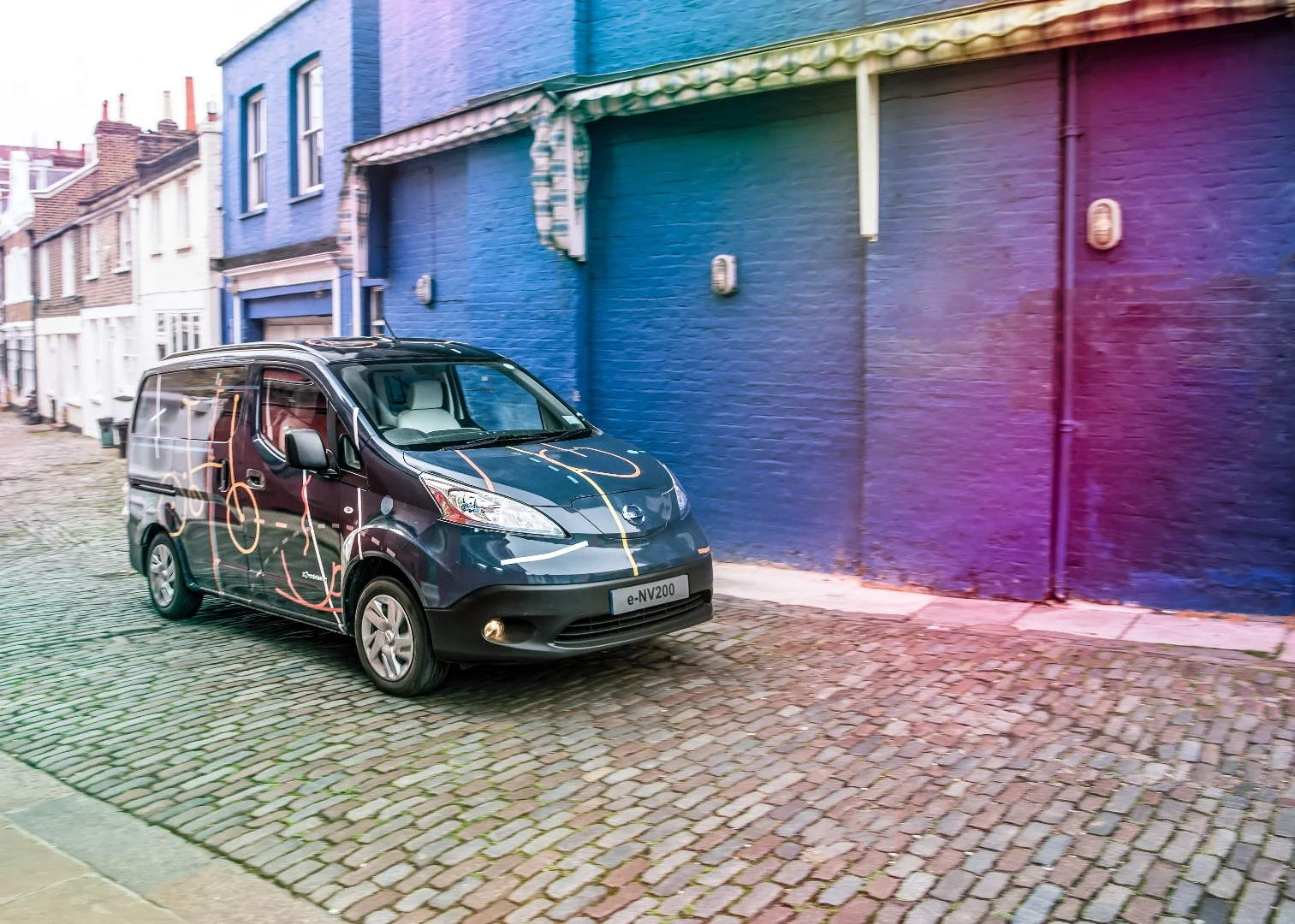 The e-NV200 Workspace looks more like a recreational van outside, but it's all business inside