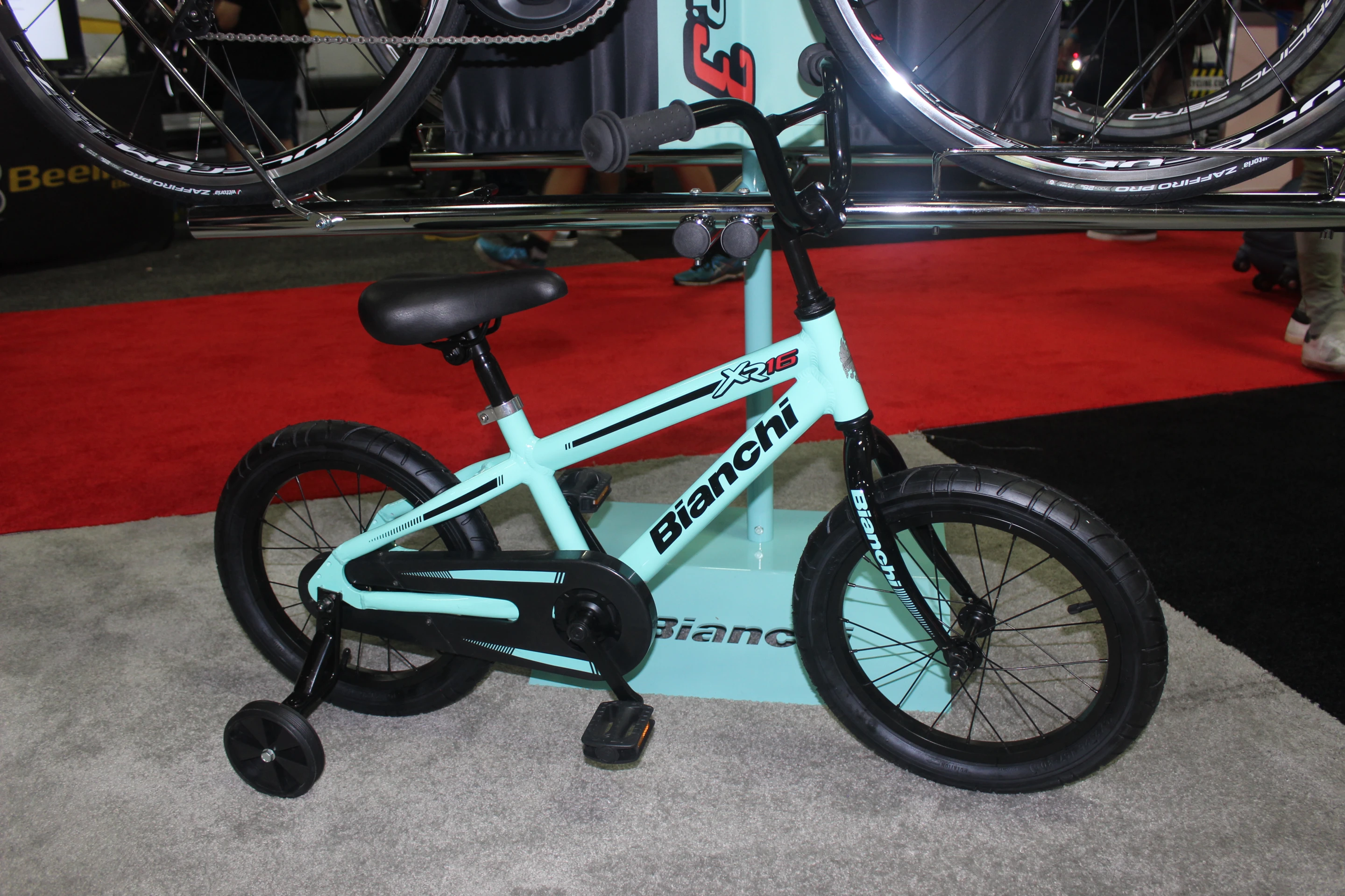 Bianchi typically reserves its trademark celeste color for its best bikes ... like this little one
