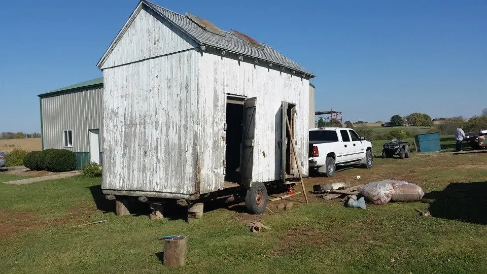 Amy Andrews and Ethan Van Kooten built their tiny home for just $489 (Photo: Central College)