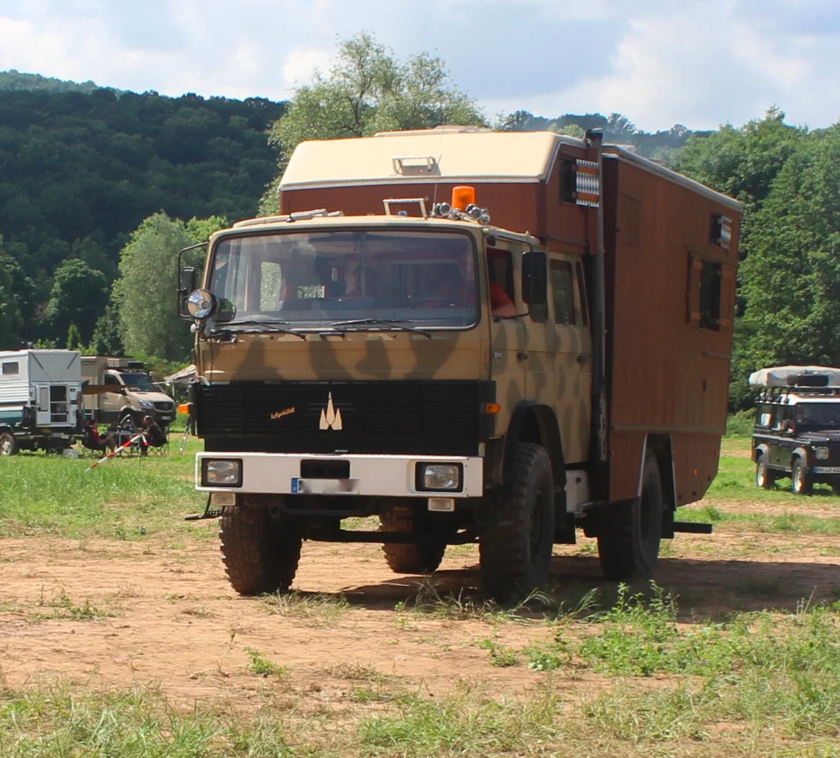 For a moment, when this truck started driving toward us from across the parking lot, we felt a jolt of fear, as though we were in some kind of Mad Max-like dystopia. But really, it was just cruising from one spot to another