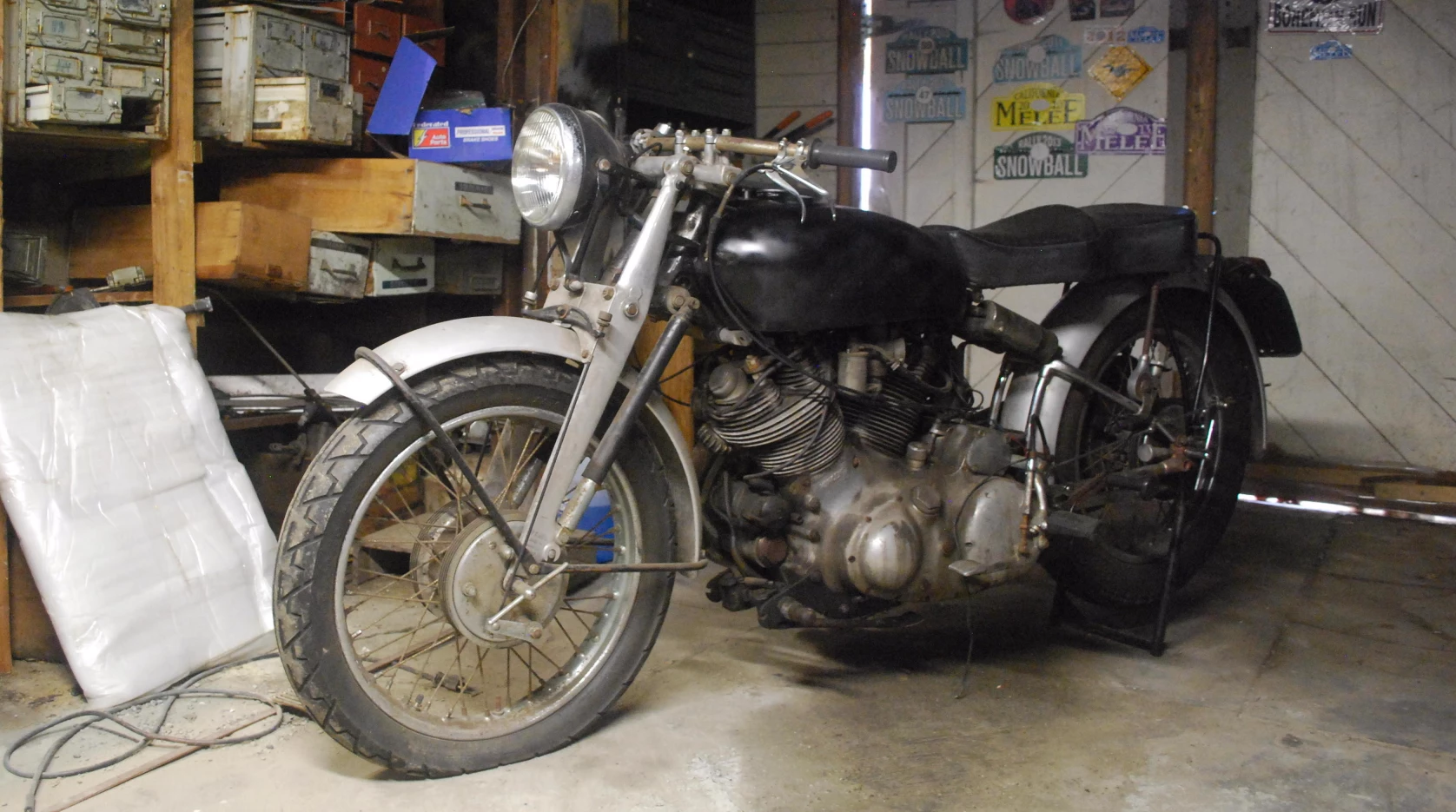 $57,500 – 1950 Vincent Series-C Black Shadow 'Barn find' - Bonhams Lot 183