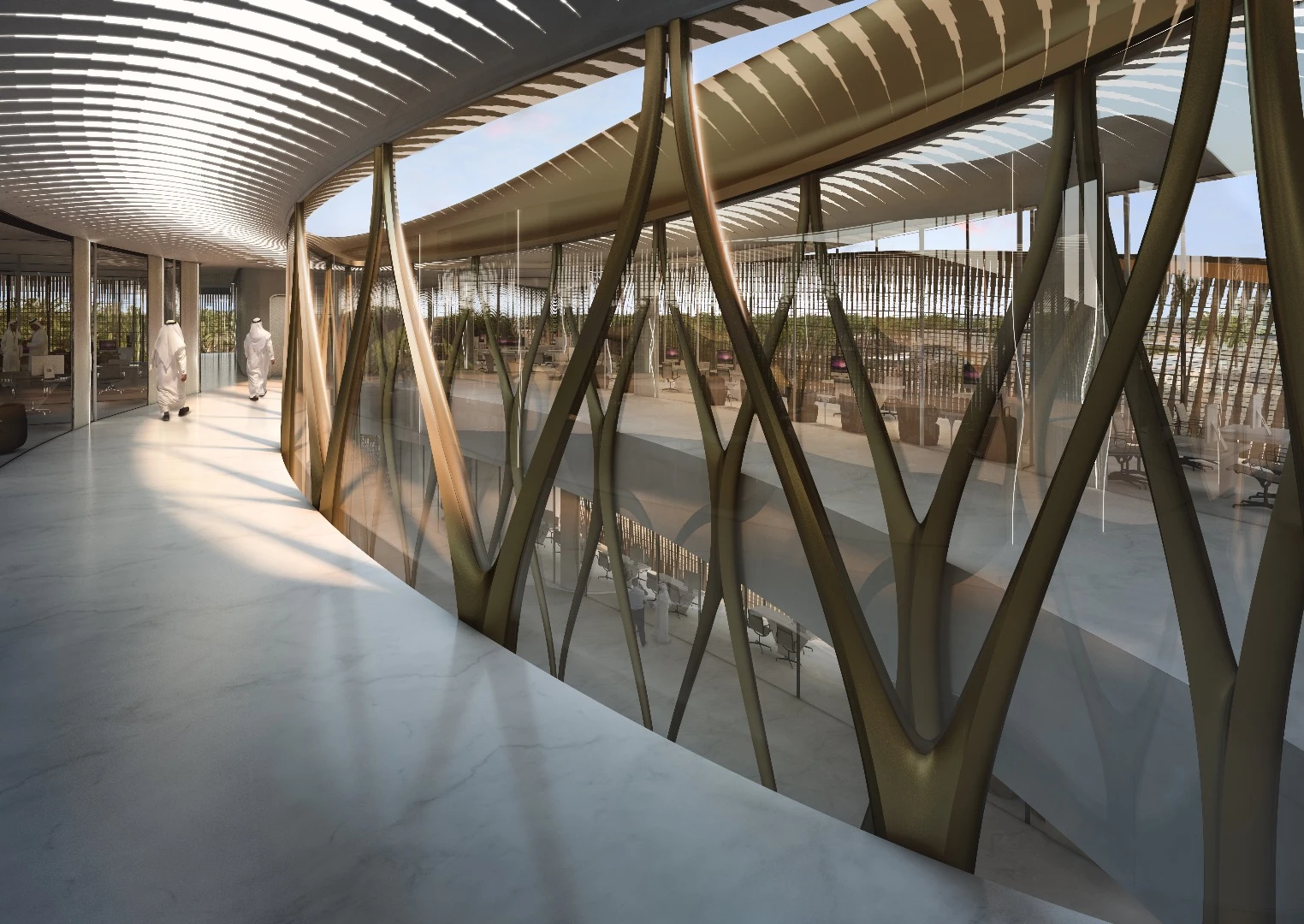 The Urban Heritage Administration Centre will feature a double-skin facade to help shelter the interior from the harsh desert sun