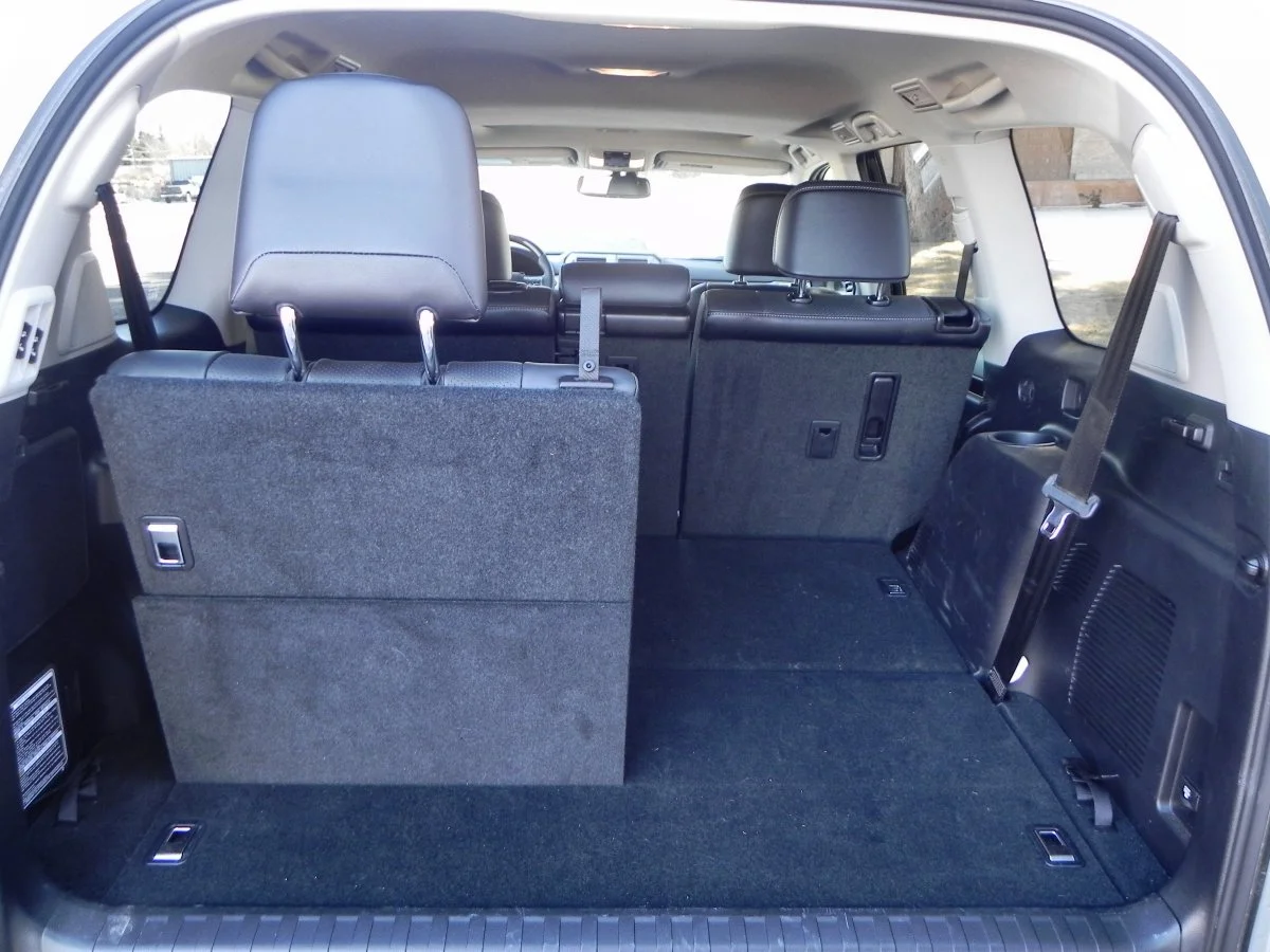 The third row in the GX 460 is just for kids, but does add some flexibility to the rig