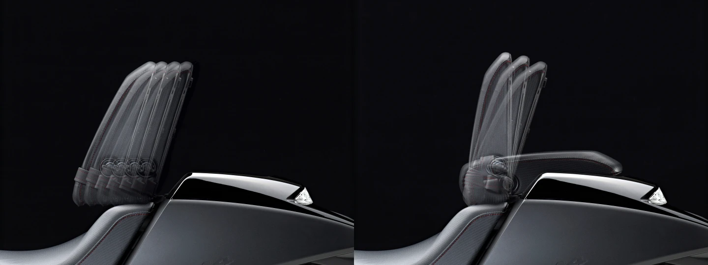 The NM4's seat also has a built-in back-rest for the rider, completing the seating position in a non-conventional way – its angle can be adjusted through three positions and it slides backwards or forwards 25mm through four settings, so "cockpit comfort" can be fine-tuned