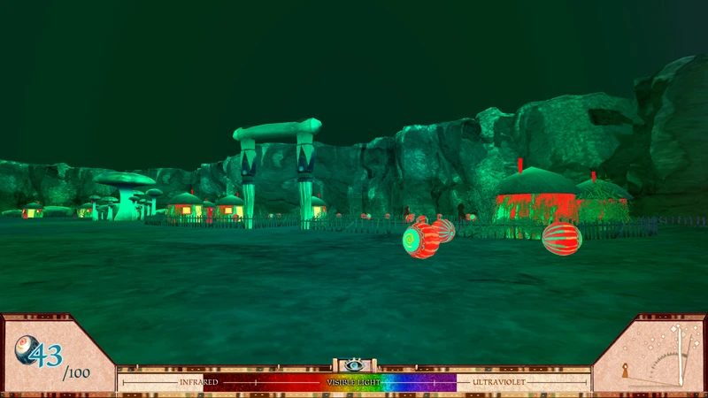 As the player moves, the Doppler effect plays havoc with the perception of color