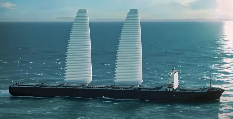 The sails won't replace the engines, but they should help to cut down on fuel usage and emissions