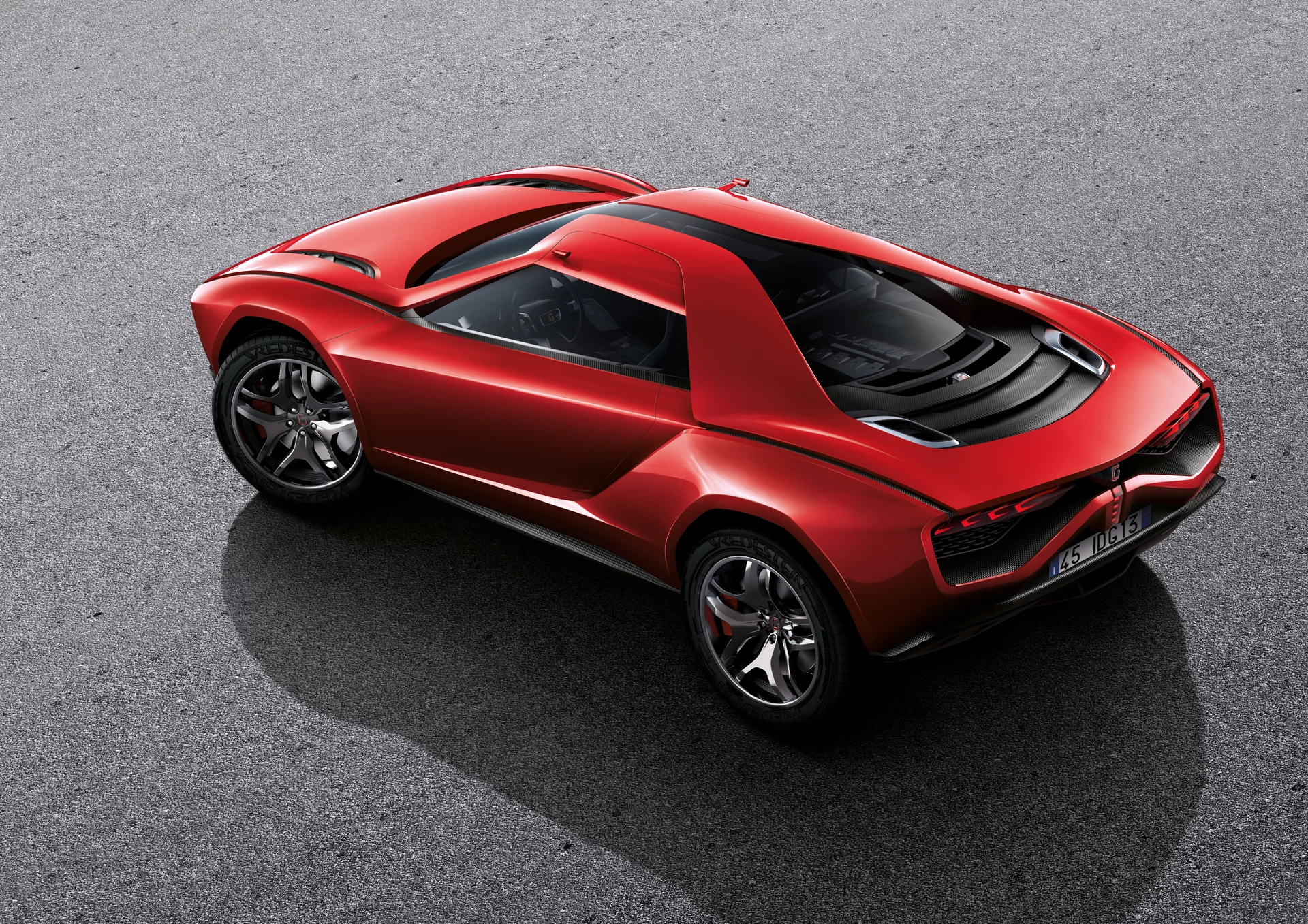 The Giugiaro Parkour coupé high side angle