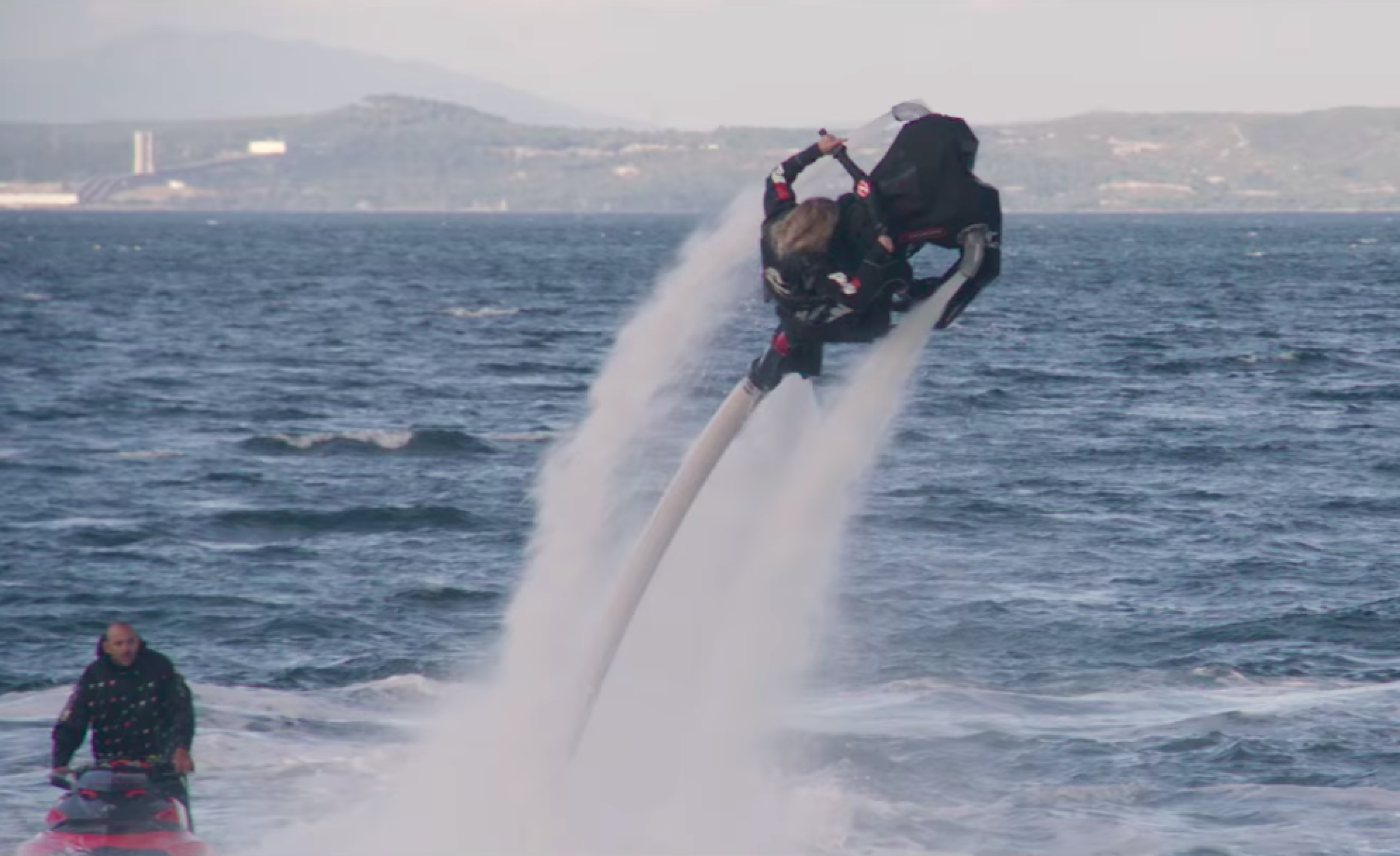 Zapata Flyride Hit the barrel roll button on a flying 2up boatercycle