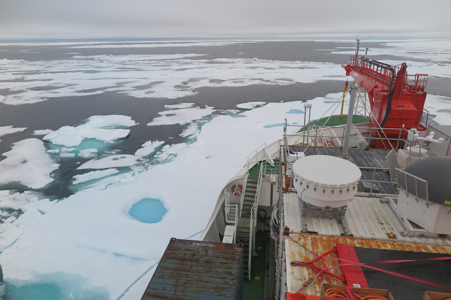 Sea ice in the Wandel Sea north of Greenland on Aug. 16, 2020