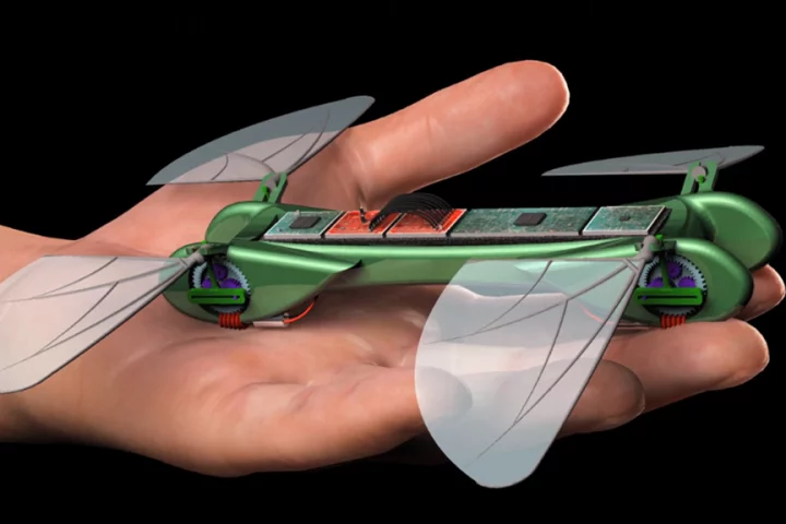 The TechJect Dragonfly fits in the palm of a hand
