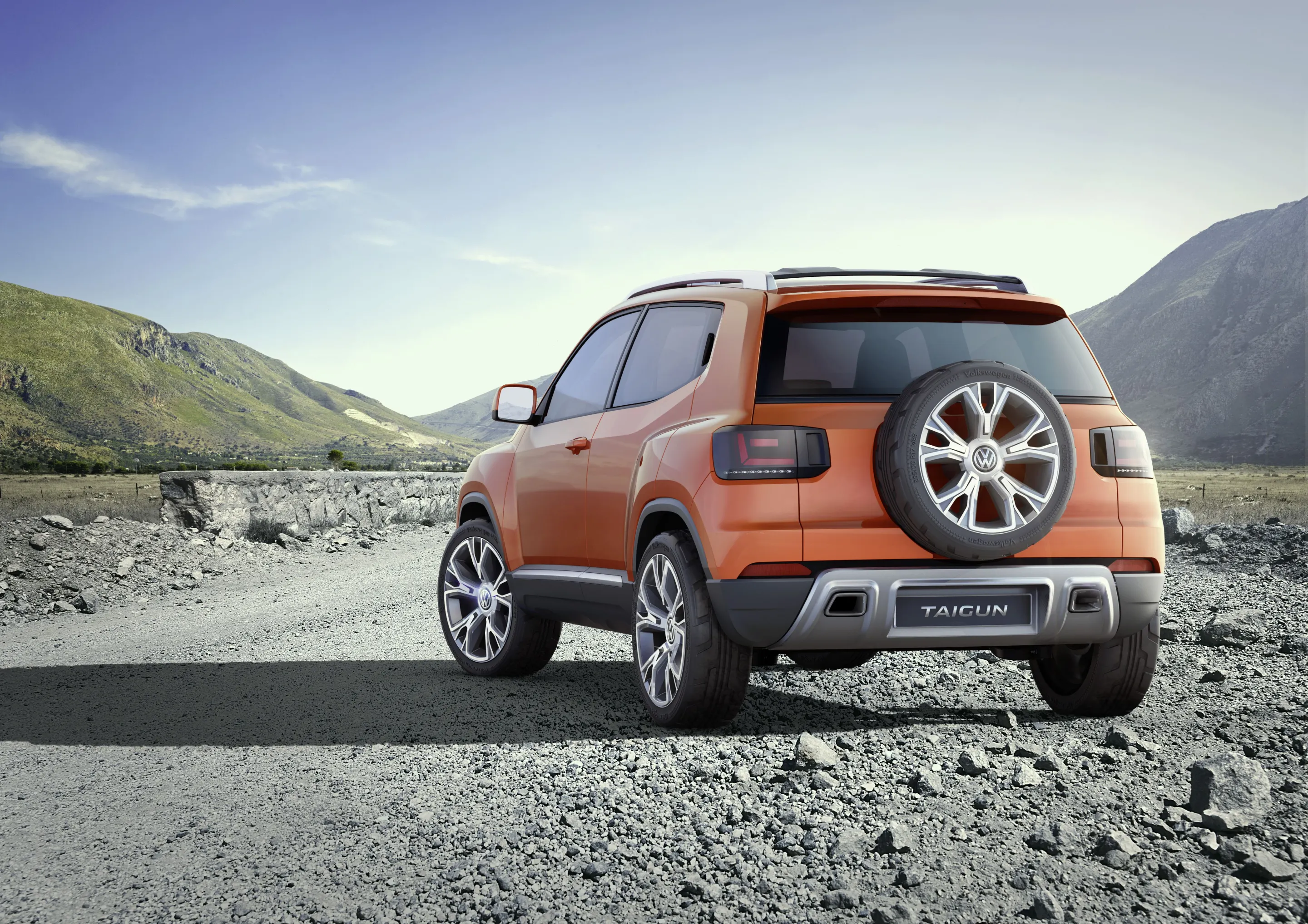 The interior of Volkswagen's Taigun compact SUV concept is a smaller brother to the larger Tiguan and Touareg models