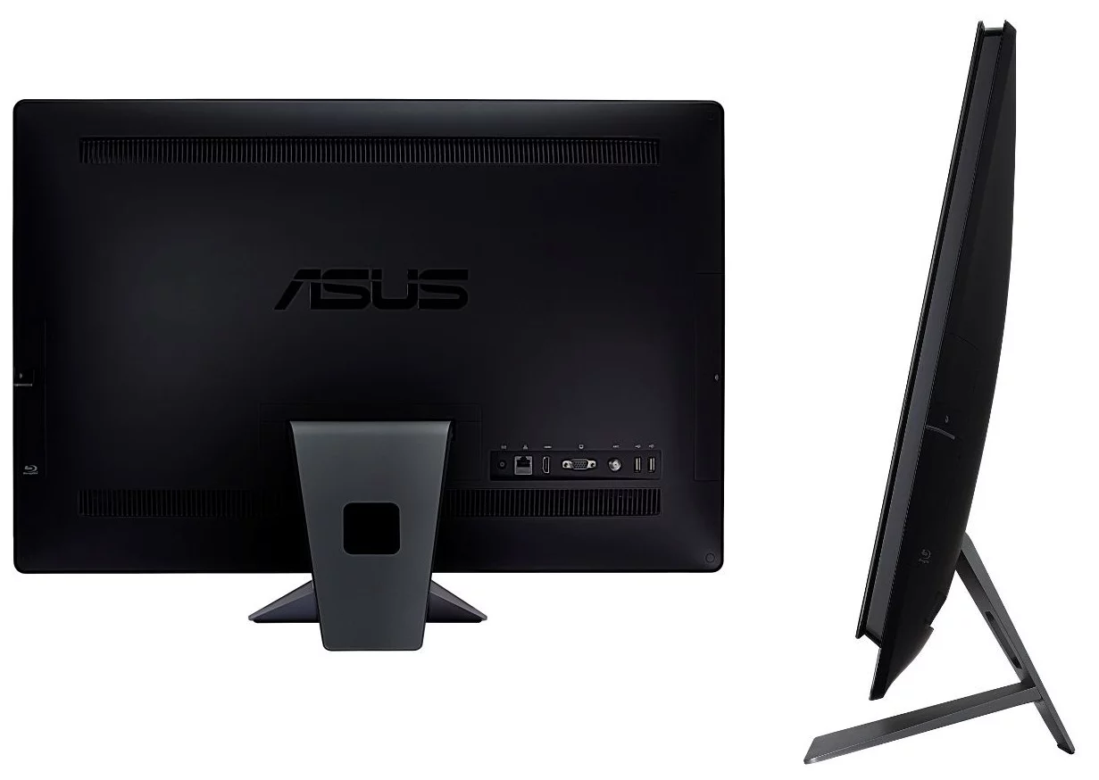 Rear and side views of the ASUS ET2700 all-in-one PC