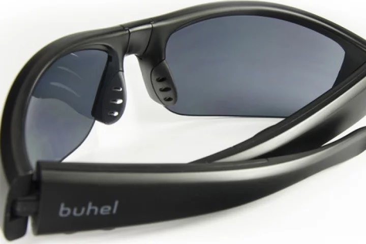 Buhel's SG05 SoundGlasses relay calls using bone conduction technology