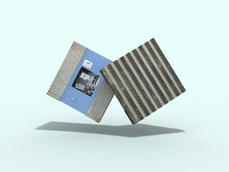 iPavement paving stones are installed in existing sidewalks, to provide WiFi access to passers-by