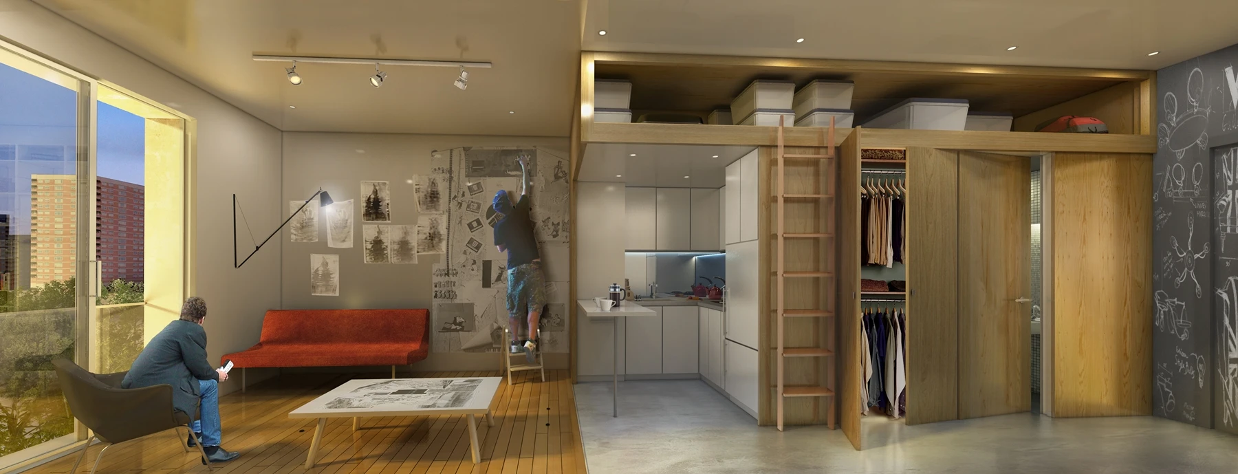 The apartments at My Micro New York will range from 250-370 sq ft (23-34 sq m) in area