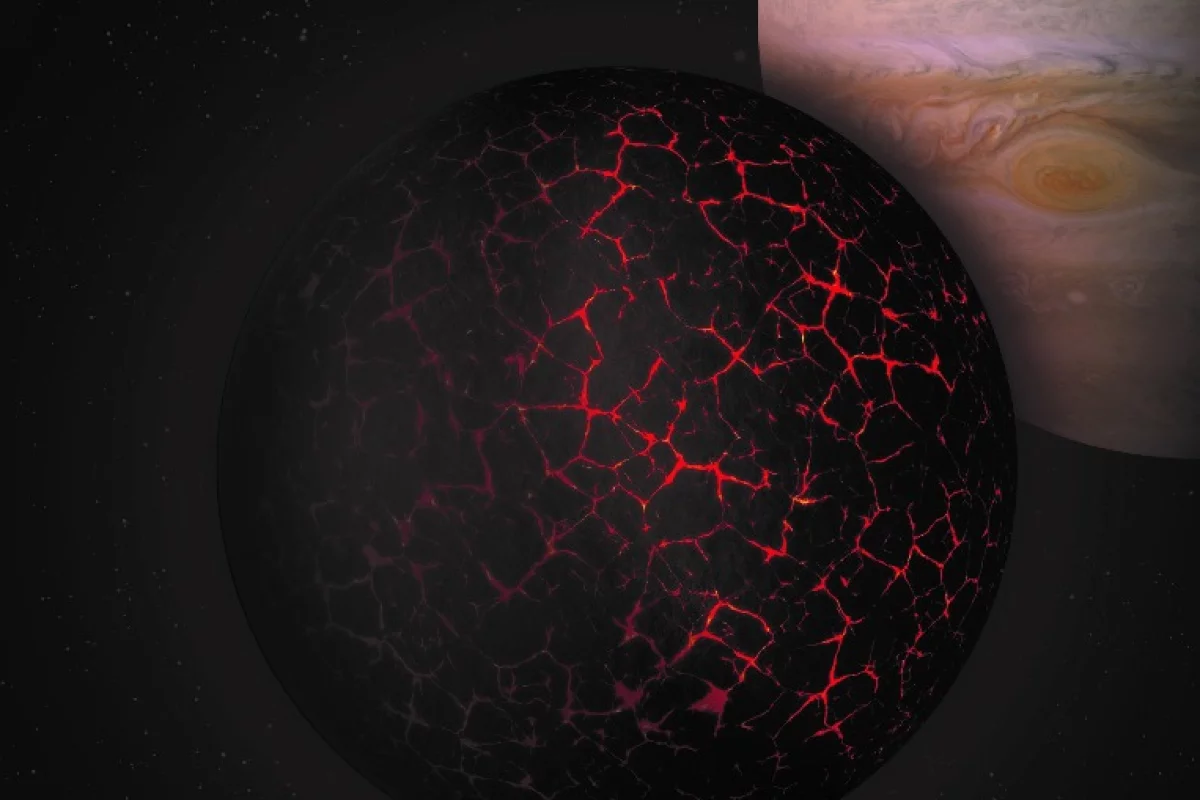 Artist's impression of the formation of a primordial crust on Mars