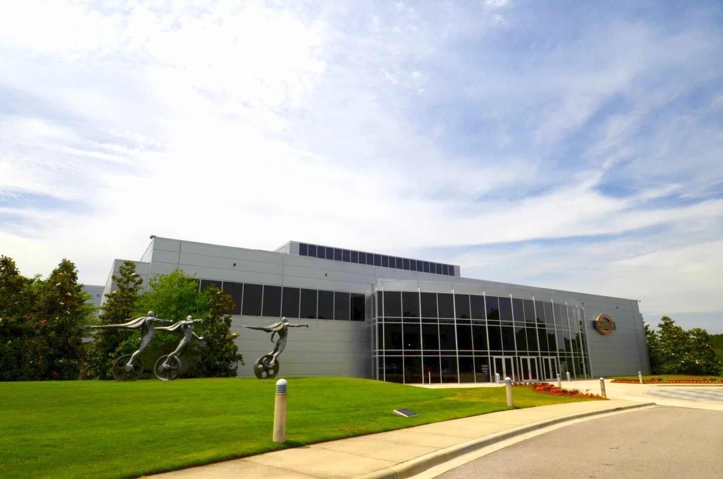 The Barber Vintage Motorcycle Museum and "The Chase" which was commissioned by the museum as an artistic representation of motor sports