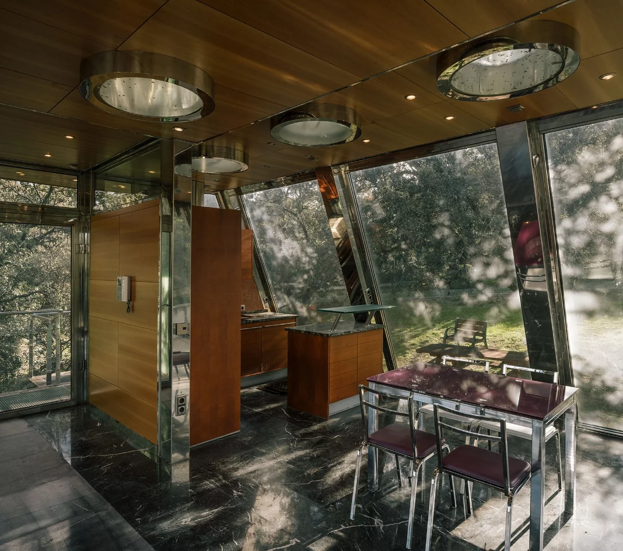 The Hidden Pavilion's kitchen and dining area