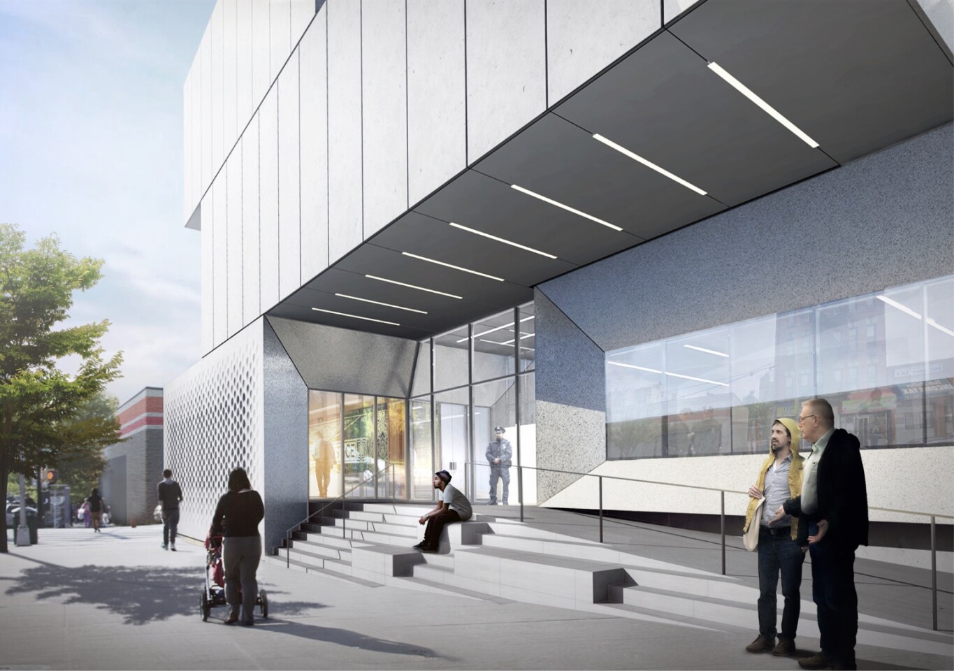 The station will be laid out to encourage interaction with the community, including a community meeting room with its own street-level entrance