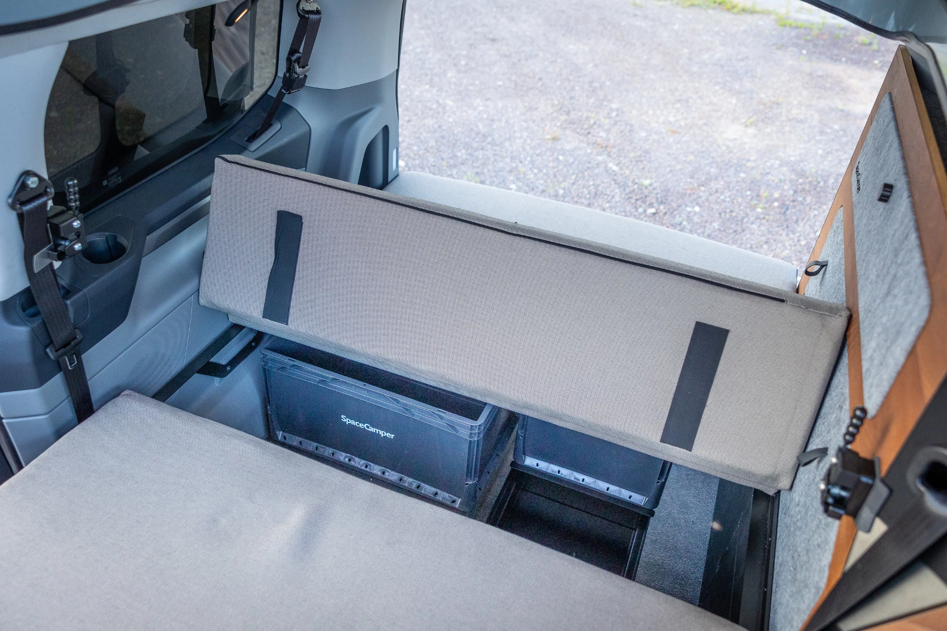 Trapdoor mattress access to the cargo area makes it easier to grab what you need without having to go outside