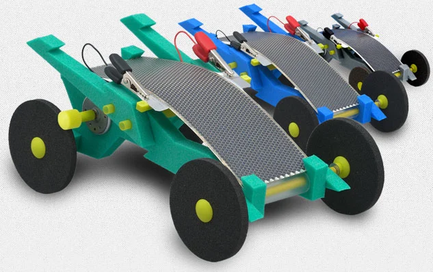 The Volta Racer is powered by a flexible polycrystalline silicon solar panel