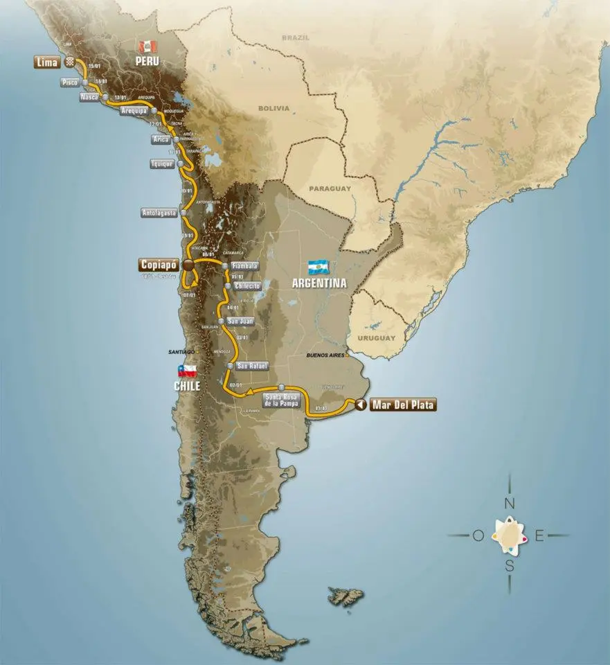 The route of the 2012 Rally took in three countries and a lot of terrain