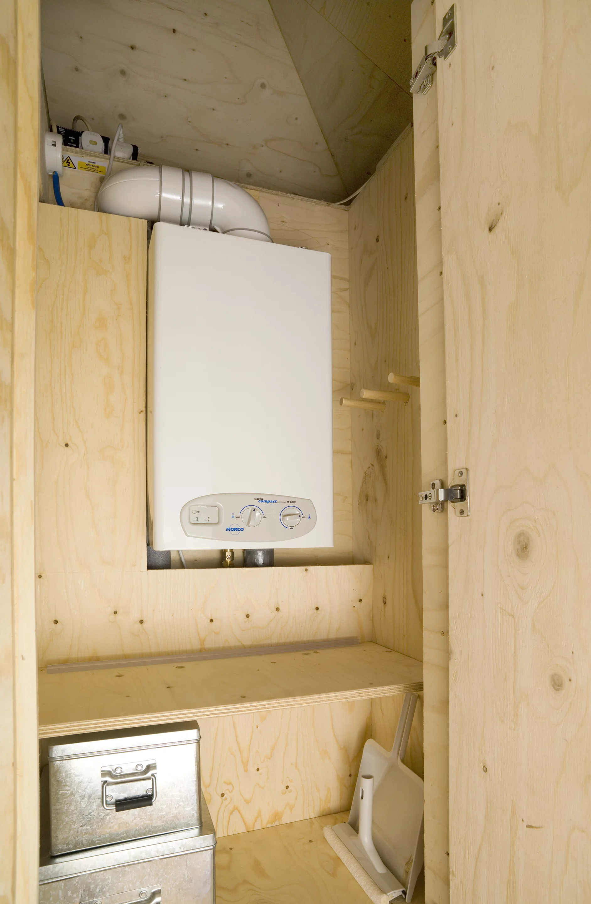 Standard boiler and gas bottle can also be fitted (Photo: Echo)