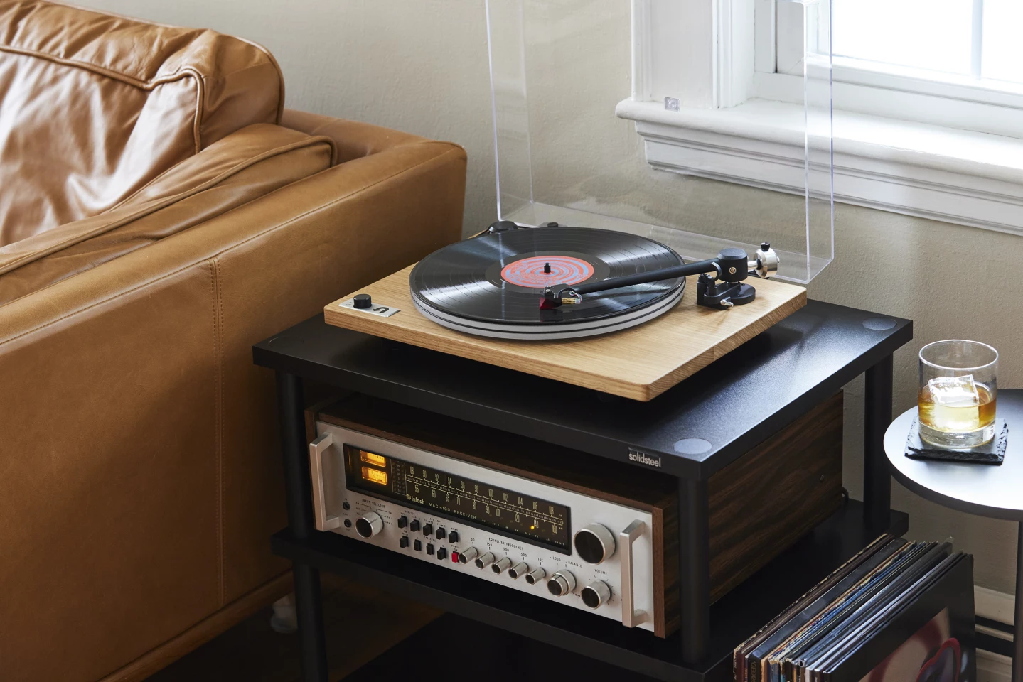 The Orbit Turntables can be optioned with a phono pre-amp for direct connection to powered speakers or to a hi-fi amplifier that lacks its own