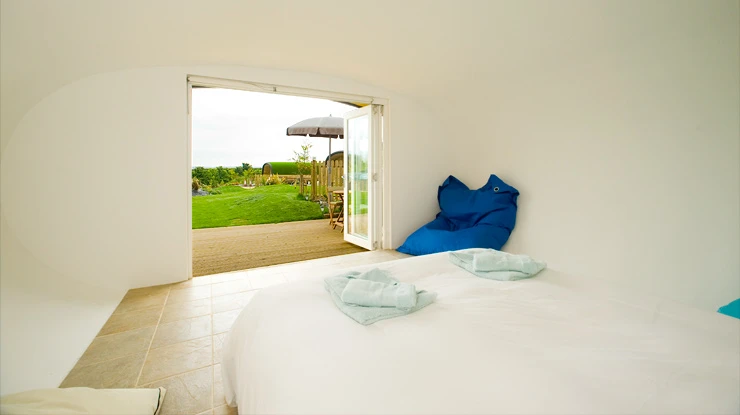 Each Atlantic Surf Pod comprises of a king size bed, private bathroom, solar and LED lighting and a sheltered deck