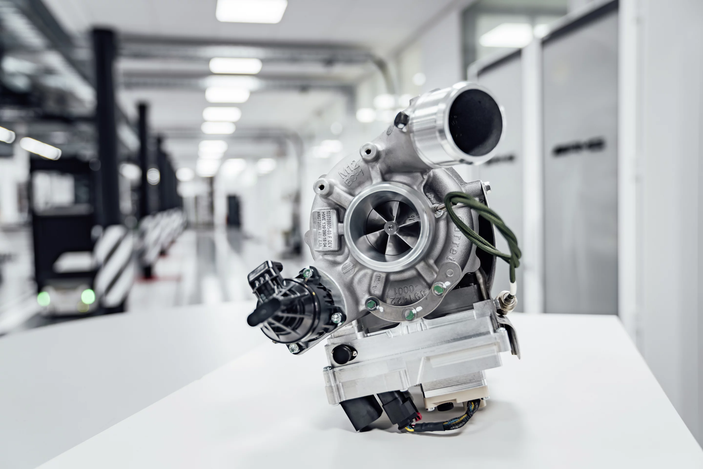 Coupling a small electric motor to a turbocharger will help Mercedes-Benz eliminate turbo lag, allowing engines to run bigger, more powerful and more efficient turbo systems without affecting responsiveness