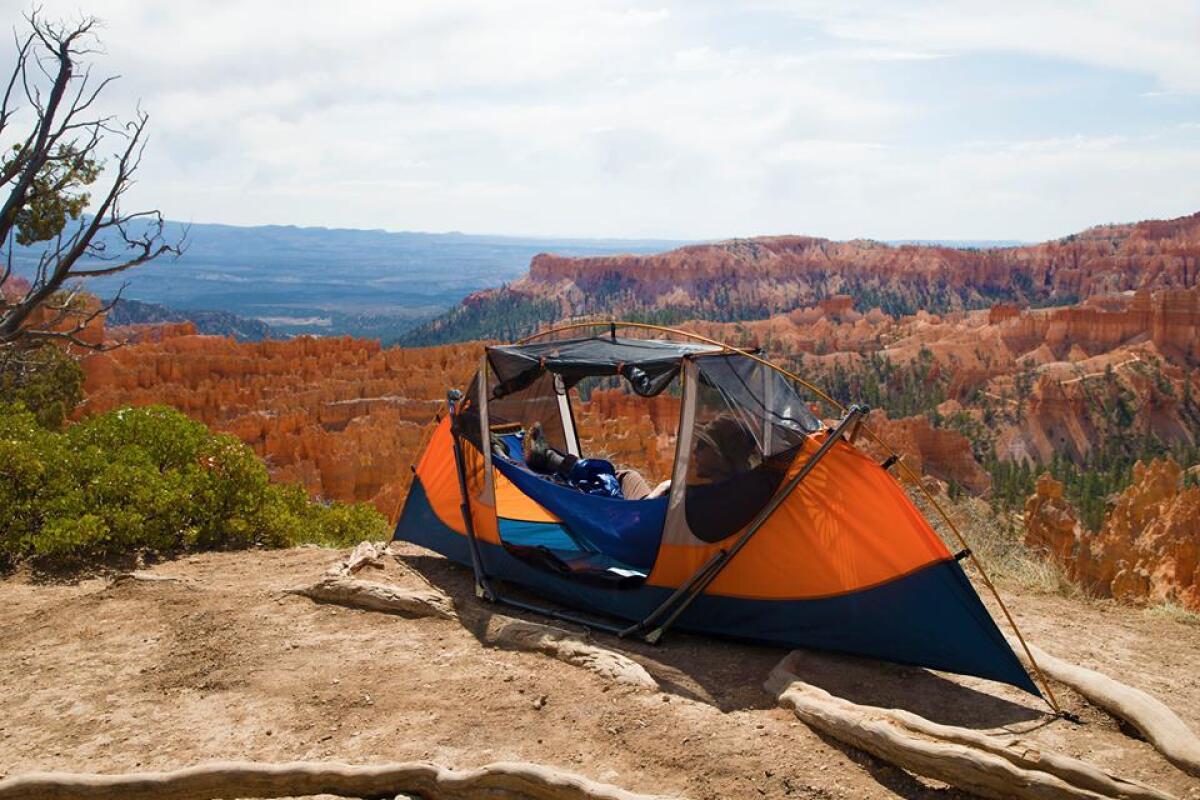 Whether it's the rocky rim of a canyon or the expansive sand of a beach, the Tammock brings hammock camping to places traditional hammocks and tree shelters dare not go