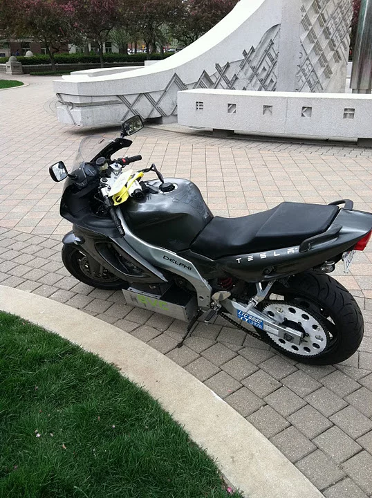 The completed electric motorcycle